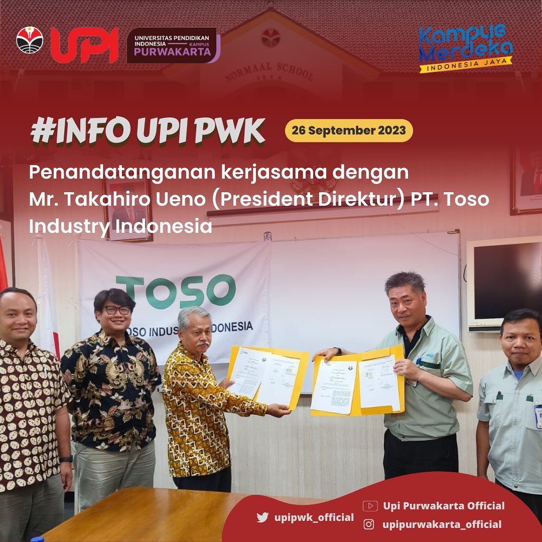 Penandatanganan Naskah Kerjasama dengan PT Toso Industry Indonesia